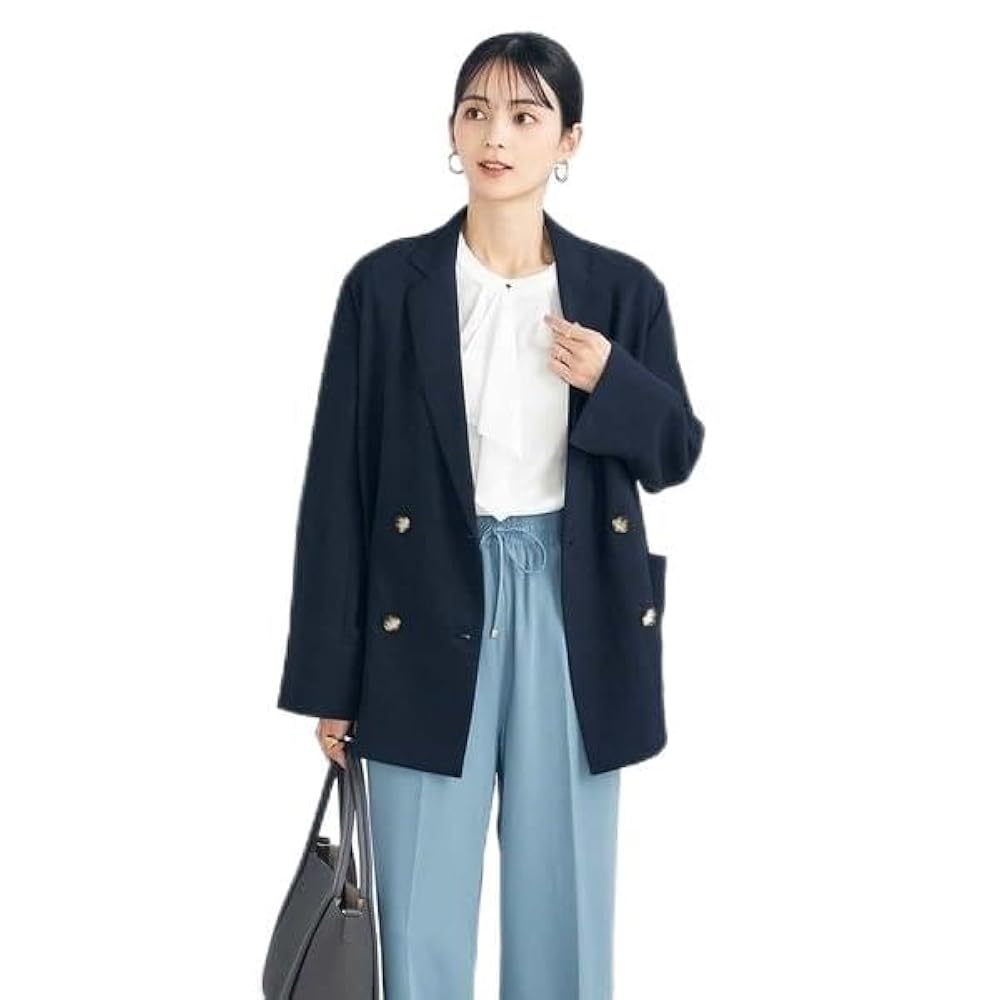 けい　a.v.v 麻調Wブレストジャケット　紺ブレザー Amazon | [アー・ヴェ・ヴェ] 接触冷感/UVカット/イージーケア